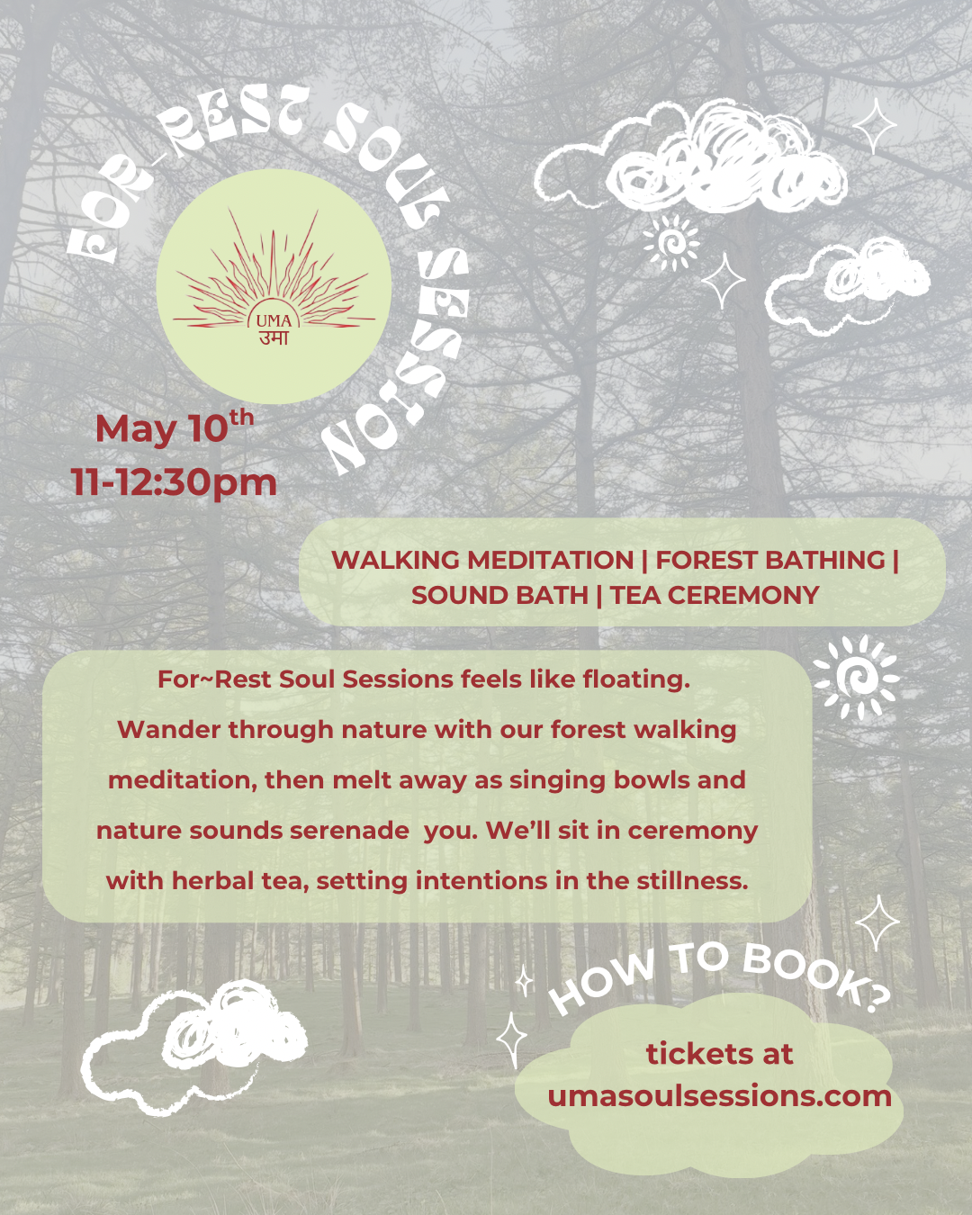For-Rest Soul Session - Guided Walking Meditation, Healing Sound Bath and Tea Ceremony.